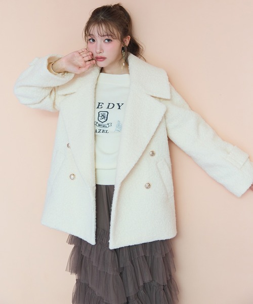 ボアダブルミドルコート（ステンカラーコート）｜REDYAZEL