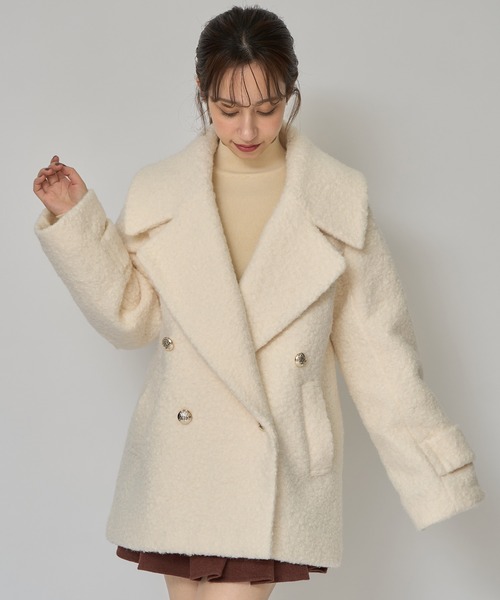 ボアダブルミドルコート（ステンカラーコート）｜REDYAZEL