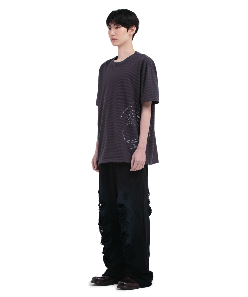 DEFGARMENTS（デフグラメンツ）の「STRIPE ROUTE T-SHIRTS（Tシャツ/カットソー・レディース・その他・MEDIUM/LARGE）」の7枚目の写真