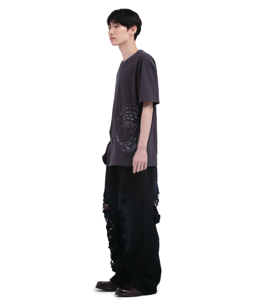 DEFGARMENTS（デフグラメンツ）の「STRIPE ROUTE T-SHIRTS（Tシャツ/カットソー・レディース・その他・MEDIUM/LARGE）」の8枚目の写真