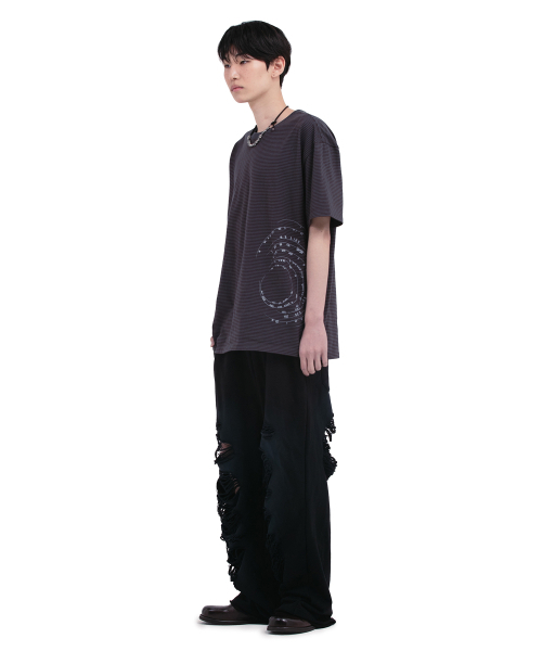 DEFGARMENTS（デフグラメンツ）の「STRIPE ROUTE T-SHIRTS（Tシャツ/カットソー・レディース・その他・MEDIUM/LARGE）」の9枚目の写真