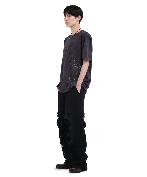 DEFGARMENTS（デフグラメンツ）の「STRIPE ROUTE T-SHIRTS（Tシャツ/カットソー・レディース・その他・MEDIUM/LARGE）」の11枚目の写真