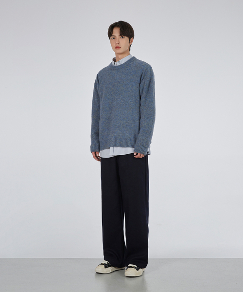 GLW（ジーエルダブリュ）の「マイルドボカシクルーネックスウェットオーバーサイズニットブルー（ニット/セーター・レディース・その他・SMALL/X-SMALL/LARGE/MEDIUM）」の7枚目の写真