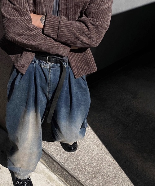 NOWLE(ノウル)の「【NOWLE】コーデュロイ ノーカラー クロップド ボタンジャケット(ノーカラージャケット・メンズ・ブラック/アッシュブラウン/ダークグレー・MEDIUM/LARGE/X-LARGE)」の11枚目の写真
