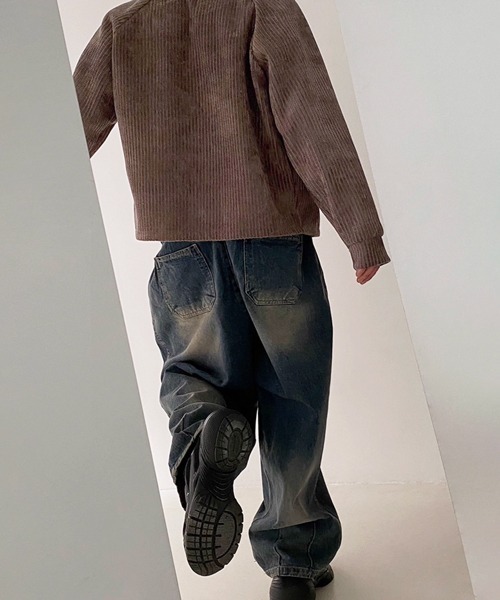 NOWLE(ノウル)の「【NOWLE】コーデュロイ ノーカラー クロップド ボタンジャケット(ノーカラージャケット・メンズ・ブラック/アッシュブラウン/ダークグレー・MEDIUM/LARGE/X-LARGE)」の18枚目の写真