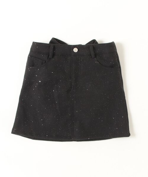 TITTY&CO.（ティティーアンドコー）の「バックリボンラメショートスカート（スカート・レディース・ブラック/グレー・SMALL/MEDIUM）」の7枚目の写真