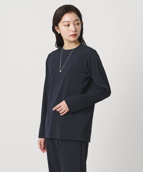 MARW UNITED ARROWS（マルゥ ユナイテッドアローズ）の「＜MARW UNITED ARROWS＞クルーネック ブラウス（シャツ/ブラウス・レディース・ブラック/ネイビー/ダークグレー・FREE）」の3枚目の写真