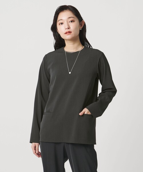 MARW UNITED ARROWS（マルゥ ユナイテッドアローズ）の「＜MARW UNITED ARROWS＞クルーネック ブラウス（シャツ/ブラウス・レディース・ブラック/ネイビー/ダークグレー・FREE）」の22枚目の写真