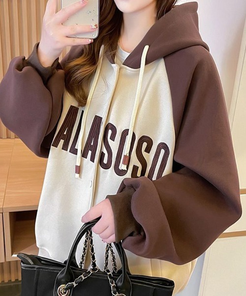SallyLunn(サリーラン)の「ラグランスリーブフードジャケット(その他アウター・レディース・ネイビー/カーキ/ブラウン・LARGE/MEDIUM)」の16枚目の写真