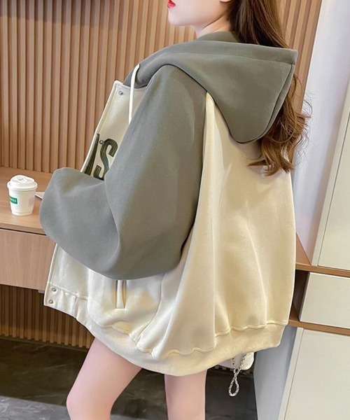 SallyLunn(サリーラン)の「ラグランスリーブフードジャケット(その他アウター・レディース・ネイビー/カーキ/ブラウン・LARGE/MEDIUM)」の11枚目の写真