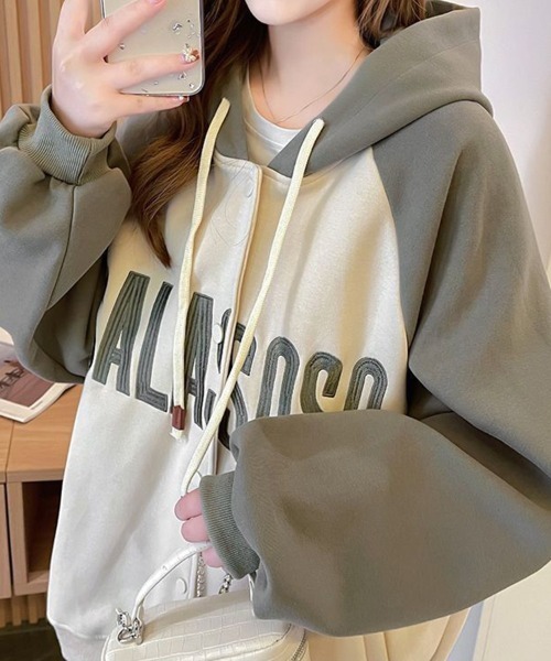 SallyLunn(サリーラン)の「ラグランスリーブフードジャケット(その他アウター・レディース・ネイビー/カーキ/ブラウン・LARGE/MEDIUM)」の13枚目の写真