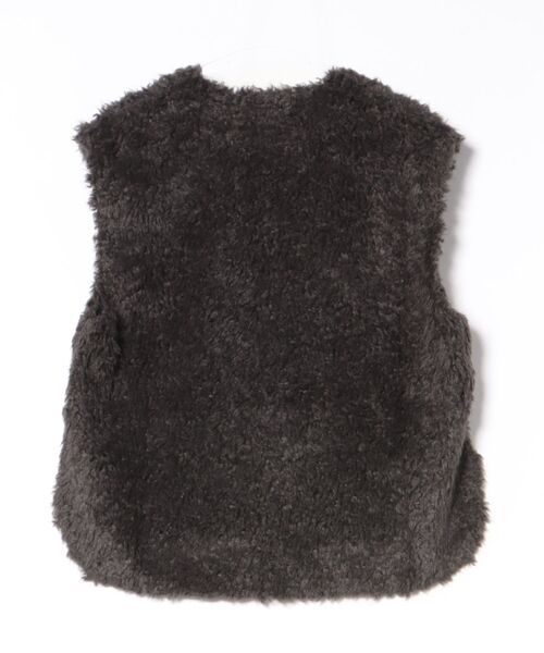 SWITCH BY ARCH（スイッチバイアーチ）の「▼SWITCH by ARCH▼Poodle Fur Vest プードル ファー ベスト ARM-723（ベスト・レディース・チャコールグレー/グレイッシュベージュ・FREE）」の4枚目の写真