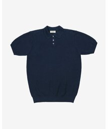 Texture Summer Polo Knit (Blue)