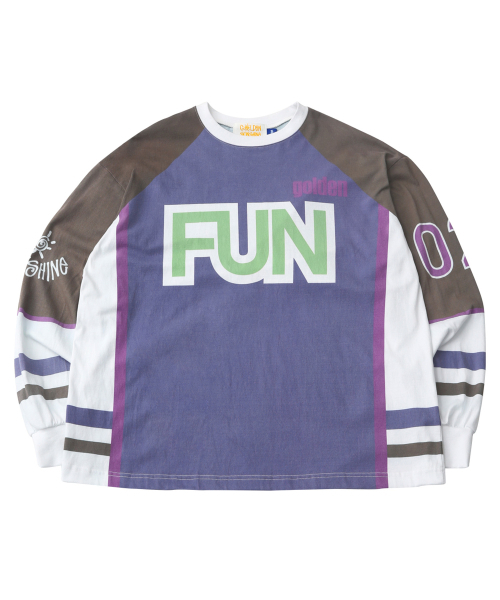GOLDEN SNSHINE（ゴールデン サンシャイン）の「Signature artwork long sleeve_Blue（Tシャツ/カットソー・レディース・その他・MEDIUM/LARGE）」の2枚目の写真