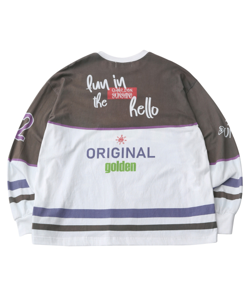 GOLDEN SNSHINE（ゴールデン サンシャイン）の「Signature artwork long sleeve_Blue（Tシャツ/カットソー・レディース・その他・MEDIUM/LARGE）」の3枚目の写真
