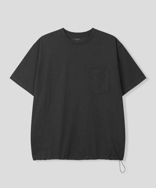 BLACK MOMENT（ブラックモーメント）の「ソロナ ストリングポケットTシャツ [ディープブラック]（Tシャツ/カットソー・メンズ・ブラック・LARGE/SMALL/MEDIUM）」の2枚目の写真