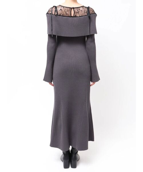 レース切替オフショルニットワンピース（ワンピース）｜MERCURYDUO