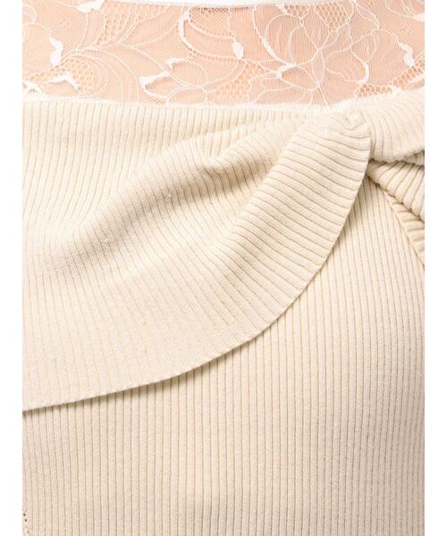 MERCURYDUO(マーキュリーデュオ)の「レース切替オフショルニットワンピース(ワンピース・レディース・アイボリー/チャコールグレー/ピンク/ブラック・SMALL/MEDIUM)」の21枚目の写真