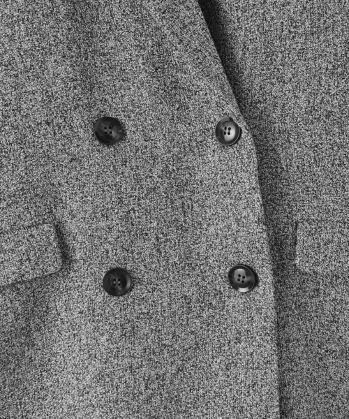 STYLE DELI(スタイルデリ)の「【BLK001】ツイード袖折り返しダブルジャケット(テーラードジャケット・レディース・グレー/ブラック・FREE)」の18枚目の写真