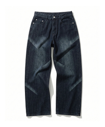 Diagonal Bleach Wide Jeans DCPT048DBlueA