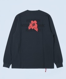WESTERN HYDRODYNAMIC RESEARCH（ウェスタンハイドロダイナミックリサーチ）の「【Western Hydrodynamic Research/ウェスタン ハイドロダイナミック リサーチ】HIBISCUS LS TEE　ハイビスカス　同色プリント　バックプリント　ブランドロゴ　ワンポイント　プリント　ロンT（Tシャツ/カットソー）」