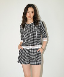 OSYAREVO（オシャレボ）の「セットアップ トップス ショートパンツ ドット柄 レディース（セットアップ）」