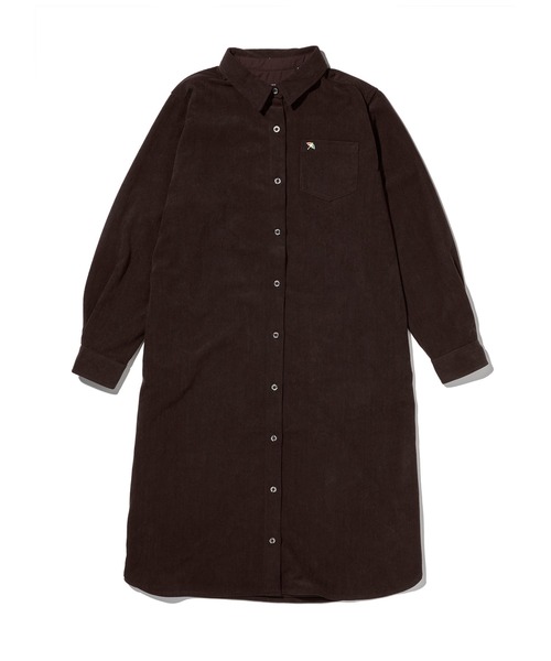Arnold Palmer（アーノルドパーマー）の「コーデュロイ シャツワンピース（シャツワンピース・レディース・ネイビー/ダークベージュ/ブラウン・S/L/M）」の2枚目の写真