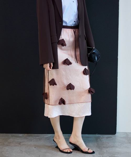 Sheer Floral Layered Skirt/シアーフラワーレイヤードスカート