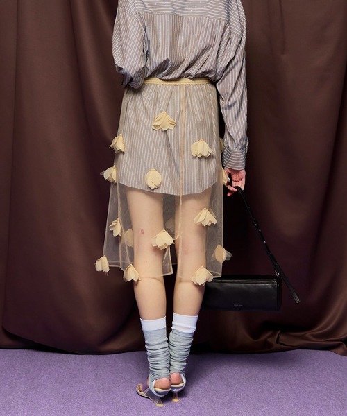 Sheer Floral Layered Skirt/シアーフラワーレイヤードスカート