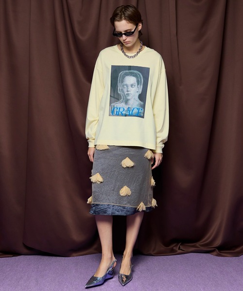 MAISON SPECIAL(メゾンスペシャル)の「Sheer Floral Layered Skirt/シアーフラワーレイヤードスカート(スカート・レディース・ブラウン/ベージュ/グレー・38/36)」の8枚目の写真