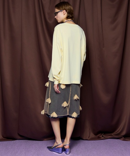 MAISON SPECIAL(メゾンスペシャル)の「Sheer Floral Layered Skirt/シアーフラワーレイヤードスカート(スカート・レディース・ブラウン/ベージュ/グレー・38/36)」の10枚目の写真