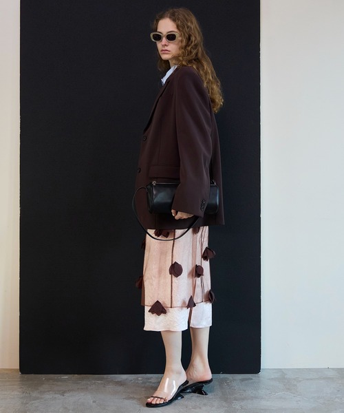 MAISON SPECIAL(メゾンスペシャル)の「Sheer Floral Layered Skirt/シアーフラワーレイヤードスカート(スカート・レディース・ブラウン/ベージュ/グレー・38/36)」の14枚目の写真