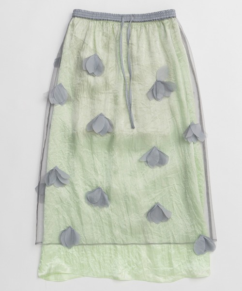 MAISON SPECIAL(メゾンスペシャル)の「Sheer Floral Layered Skirt/シアーフラワーレイヤードスカート(スカート・レディース・ブラウン/ベージュ/グレー・38/36)」の18枚目の写真