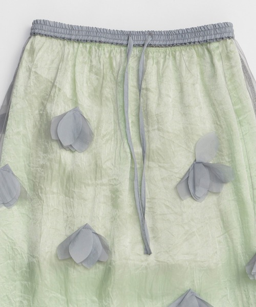 MAISON SPECIAL(メゾンスペシャル)の「Sheer Floral Layered Skirt/シアーフラワーレイヤードスカート(スカート・レディース・ブラウン/ベージュ/グレー・38/36)」の19枚目の写真