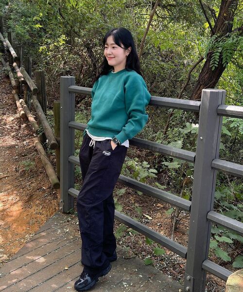 PEACEOFMIND(ピースオブマインド)の「ロゴナイロンワイドトラックパンツ(ブラック)(スウェットパンツ・メンズ・その他・LARGE/MEDIUM/X-LARGE)」の7枚目の写真