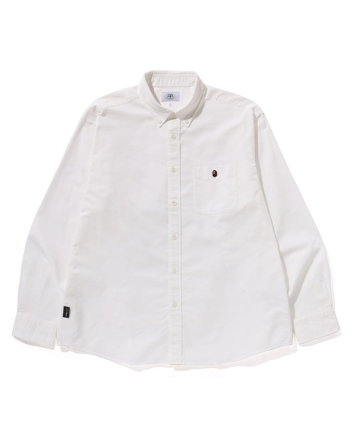 A BATHING APE(アベイシングエイプ)の「ONE POINT CORDURA OXFORD SHIRT(シャツ/ブラウス・メンズ・ホワイト/サックスブルー/グレー・XX-LARGE/MEDIUM/X-LARGE/LARGE)」の1枚目の写真
