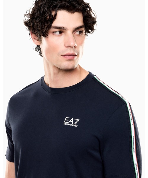 【エンポリオ アルマーニ EA7】Italian Spirit クルーネックTシャツ コットンジャージー