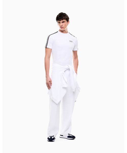 EMPORIO ARMANI EA7(エンポリオアルマーニイーエーセブン)の「【エンポリオ アルマーニ EA7】Italian Spirit クルーネックTシャツ コットンジャージー(Tシャツ/カットソー・メンズ・ネイビー/ホワイト・MEDIUM/LARGE/XX-LARGE/X-SMALL/X-LARGE/SMALL)」の9枚目の写真