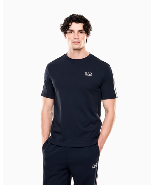 EMPORIO ARMANI EA7(エンポリオアルマーニイーエーセブン)の「【エンポリオ アルマーニ EA7】Italian Spirit クルーネックTシャツ コットンジャージー(Tシャツ/カットソー・メンズ・ネイビー/ホワイト・MEDIUM/LARGE/XX-LARGE/X-SMALL/X-LARGE/SMALL)」の10枚目の写真