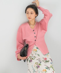 URBAN RESEARCH ROSSO WOMEN | Vネックリブフロント釦デザインニット(カーディガン/ボレロ)