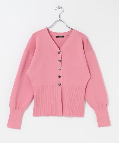 URBAN RESEARCH ROSSO WOMEN（アーバンリサーチ　ロッソ）の「Vネックリブフロント釦デザインニット（カーディガン/ボレロ・レディース・ベージュ系その他/ピンク・FREE）」の20枚目の写真