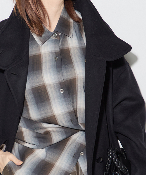 journal standard L'essage(ジャーナルスタンダードレサージュ)の「DEVEAUX/レーヨン チェックシャツ(シャツ/ブラウス・レディース・ピンク・FREE)」の6枚目の写真