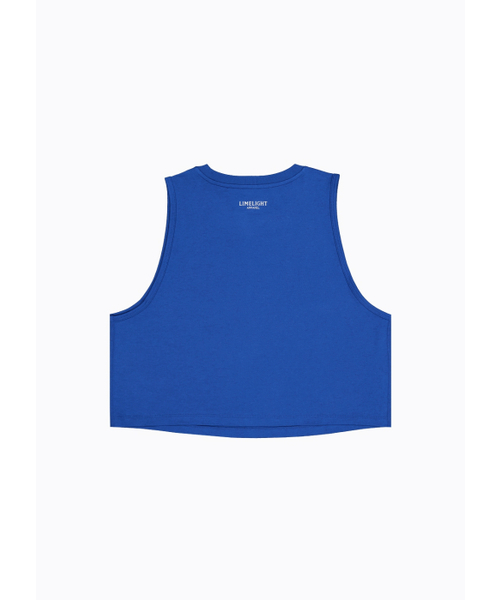 LIMELIGHT APPAREL(ライムライトアパレル)の「アスリット レディース クロップスリーブレス (ブルー/ホワイト)(Tシャツ/カットソー・レディース・その他・SMALL/MEDIUM/LARGE)」の2枚目の写真