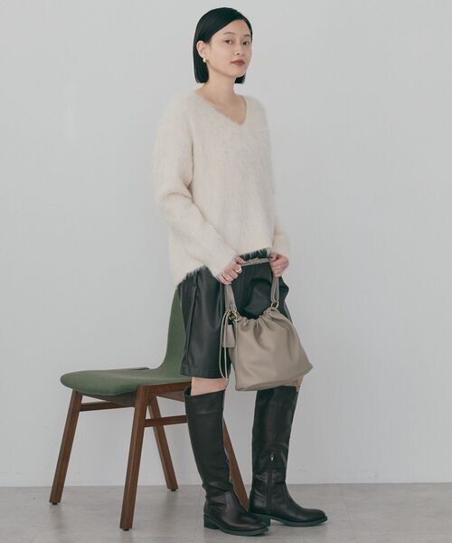 AMERICAN HOLIC（アメリカンホリック）の「起毛シャギールーズニットプルオーバー（ニット/セーター・レディース・チャコールグレー/ブラウン/アイボリー・M/L）」の19枚目の写真