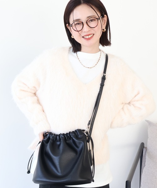 AMERICAN HOLIC（アメリカンホリック）の「起毛シャギールーズニットプルオーバー（ニット/セーター・レディース・チャコールグレー/ブラウン/アイボリー・M/L）」の7枚目の写真