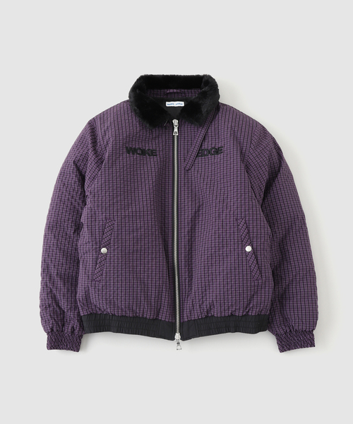 WOKE EDGE / ウォークエッジ FUR COLLAR CHECKERED DOWN JKT（ダウン