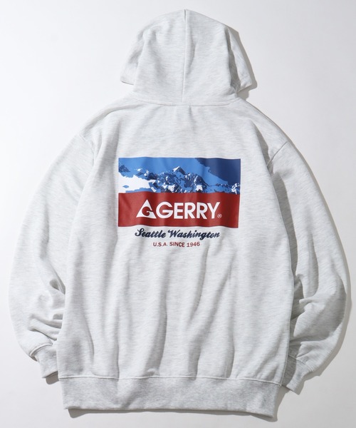 GERRY(ジェリー)の「【GERRY/ジェリー】裏毛 バックプリント フーデットパーカー(パーカー・メンズ・アッシュグレー/ブラック/ホワイト/ネイビー・M/L/LL)」の5枚目の写真