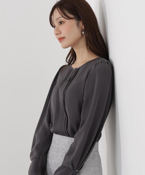 PROPORTION BODY DRESSING(プロポーションボディドレッシング)の「<ウォッシャブル>ピンタックブラウス / 1216110100(シャツ/ブラウス・レディース・ダークグレー/ホワイト系その他/ピンク・SMALL/MEDIUM)」の17枚目の写真