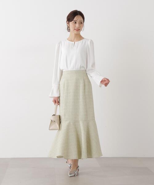 PROPORTION BODY DRESSING(プロポーションボディドレッシング)の「<ウォッシャブル>ピンタックブラウス / 1216110100(シャツ/ブラウス・レディース・ダークグレー/ホワイト系その他/ピンク・SMALL/MEDIUM)」の8枚目の写真