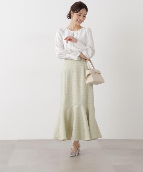 PROPORTION BODY DRESSING(プロポーションボディドレッシング)の「<ウォッシャブル>ピンタックブラウス / 1216110100(シャツ/ブラウス・レディース・ダークグレー/ホワイト系その他/ピンク・SMALL/MEDIUM)」の12枚目の写真